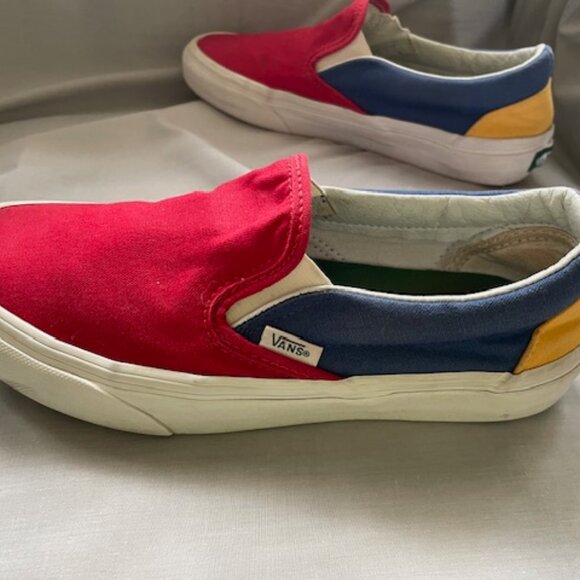 Van's Classic Slip Ons   Men's Size 6 Women's Size 7.5 Color Block - Picture 3 of 7